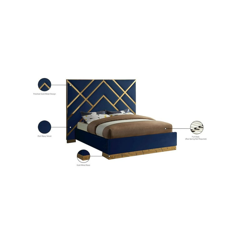 Meridian Furniture Vector Velvet King Bed Meridian Furniture Vector Velvet King Bed