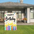 thumbnail image 3 of Amhnf Happy Birthday Garden Flag With Colorful Candles And Confetti Design For Home Outdoor Garden Yard Decor 12x18 inch, 3 of 5