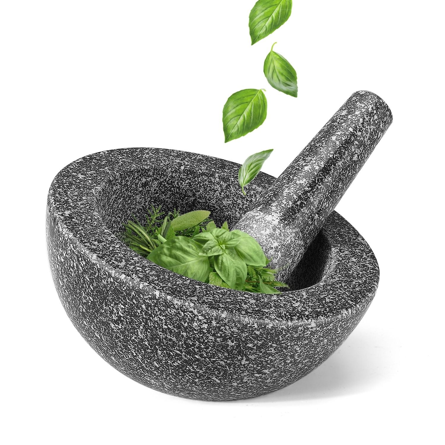 Details about   Small Mortar And Pestle Set Granite Stone For Spice Herb Grinder Molcajete NEW 
