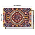 thumbnail image 5 of Colorful Paisley Placemats Set of 6, Flax Linen Heat Resistant Wrinkle Free with Vintage Boho Floral and Mandala Artistic Pattern for Stylish Dining, 5 of 5