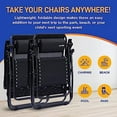 thumbnail image 5 of SereneLife  Set of 2 Adjustable Zero Gravity Lounge Chair, Weight Up To 264.6 lbs. (Black), 5 of 6