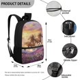 thumbnail image 2 of ZUXONGSY Horse Floral Sunset Print 3 Pieces Backpack with Lunch Box Pencil Pouch for Boys Girls 17 Inch Kids School Bags Bookbag Primary School Supplies with Bottle Pocket Stationery Bag Daypack, 2 of 6