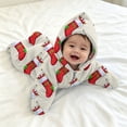thumbnail image 4 of Otqutp Infant Flannel Hooded Romper Cute Print Star Shape Zip Up Crawling Suit Newborn Christmas Clothes Fall Winter Warm Outfits, 4 of 5