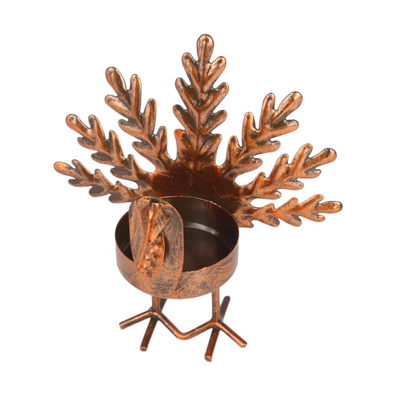 Fzaqwen Turkey Tealight Candle Holder Candleholder Thanksgiving Centerpiece Durable Accessories Kitchen Decor Fall Decorations for Housewarming Gifts Style A