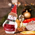 thumbnail image 6 of Snowman 1Pc Handmade Christmas Standing Figurines Doll Decorations Snowman Santa Claus Cartoon Doll Miniatures Home Decor,20*12Cm, 6 of 8