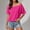 Hot Pink, variant on Women's Off Shoulder Basic Tee Casual Summer Tops Lightweight Pure Stretch Knit Blouse for Daily Wear with Jeans