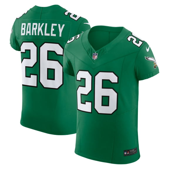 Men's Nike Saquon Barkley Kelly Green Philadelphia Eagles Alternate Vapor F.U.S.E. Elite Jersey