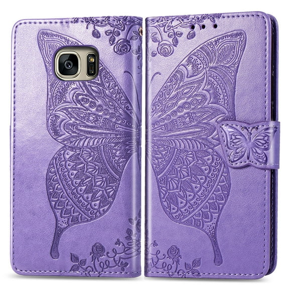 Galaxy S8 Plus Case, Galaxy S8 Plus Wallet Folio Case Magnetic Closure RFID Blocking Card Slots Kickstand Shockproof Case for Samsung Galaxy S8 Plus, Lightpurple