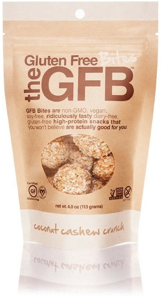 GFB Gluten Free Bites, Coconut Cashew Crunch 4 oz (Pack of 6) by