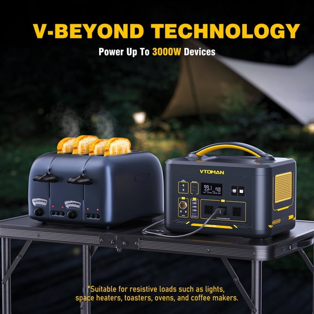 Vtoman Jump 1500X Portable Power Station 1500W, 828Wh LiFePO4