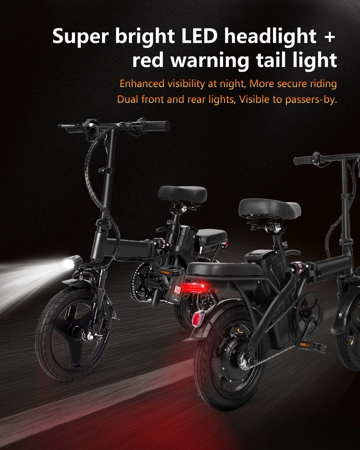 14" A1 Electric Bike Easy Folding, Commuter Electric Bicycle for Adult, City E-Bike Peak 500W Motor, 576 Wh Removeable Battery,Max Range 20 Miles & Max Speed 20 mph,Mini Ebikes  UL 2849
