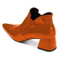 thumbnail image 2 of YDN Women Sexy Pointed Toe Ankle Booties Chunky Low Heel Short Boots Pull On Elastic Daily Outdoor Shoes Size 5.5 Orange, 2 of 4