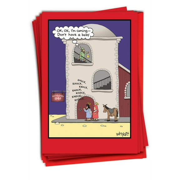 12 Funny Merry Christmas Cards Pack (1 Design, 12 Cards) - Doesnt Fit Tim Whyatt Christmas B1652