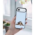 thumbnail image 5 of WIRESTER Shockproof Soft Rubber Cover Case for Apple iPhone 17 Air 6.6" 2025, Basset Hound Dog Lying Down Looking Up On Light Blue Background, 5 of 5