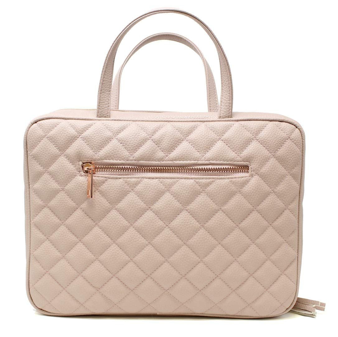 Ms Lovely Leather Toiletry Travel Bag for Women Large Cosmetic Size