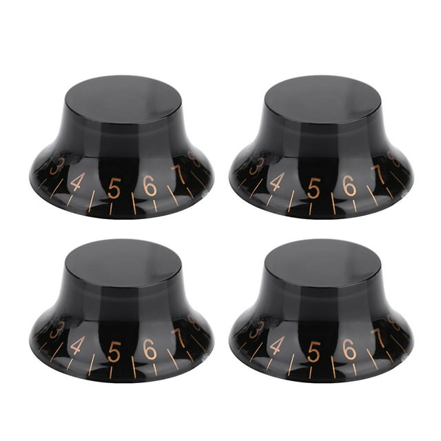4pcs Volume and Speed Control Knobs for EPI LP Electric Guitar (Black and Gold)