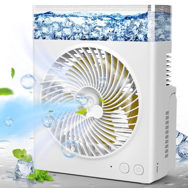 Ventilador nebulizador Drchop, portátil, 16000 mAh, recargable, tanque de 600 ml