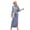 Light Blue, variant on Women's Cutout Split Puff Sleeve Maxi Dress with Flutter Sleeves and Slit Hem 80% Polyester 20% Spandex true to size