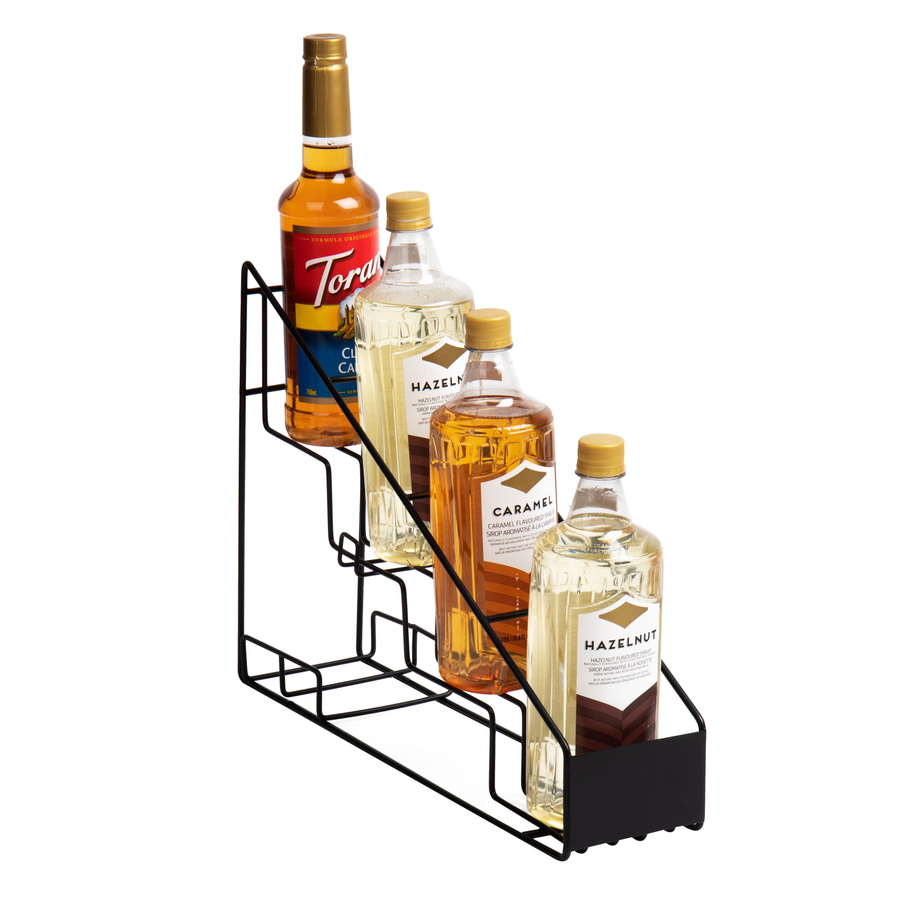 Details about   Coffee Syrup Bottle Wire Rack Bottle Glorifier Display Stand Rack Liquor Display 