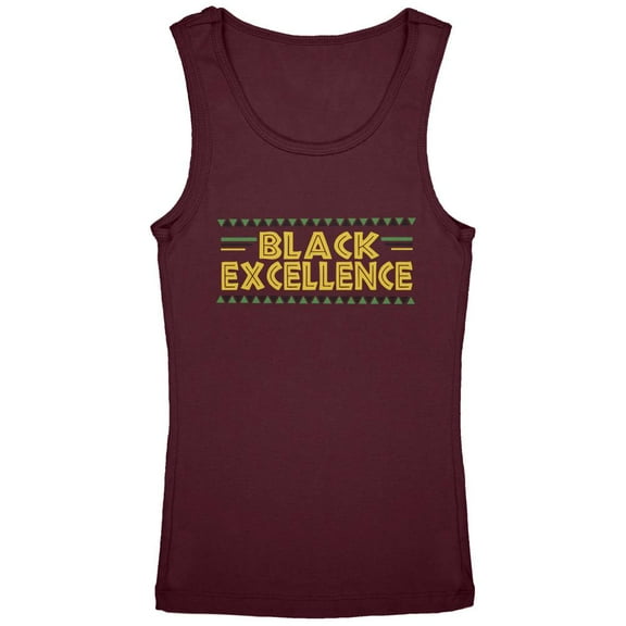 Black History Month Excellence Pan African Colors Youth Girls Tank Top Burgundy YXL