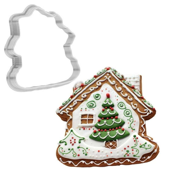 Christmas Holiday Gingerbread House Cookie Cutter 4 Inch Made in USA by WONDERTORY