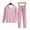 Pink, variant on QUNYINEY Crew Neck Womens Lounge Sets Warm Fleece Solid Long Sleeve Sleepwear Soft Loose Fit Pants Women Two Piece Outfits Sets