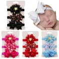 thumbnail image 2 of FRSASU 3Pcs Kids Elastic Floral Headband Hair Girls Baby Bowknot Hairband Set, 2 of 3