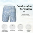 thumbnail image 4 of Kdxio White Bule Glitter Print Men'S Swim Trunks With Compression Liner 7 Inch Inseam Quick Dry Swim Shorts, 4 of 7
