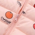 thumbnail image 4 of Hicidod Infant Jackets Cute Bear Ears Hooded Long Sleeve Down Coat Lightweight Floral Printed Thicken Winter Warm Jacket, 4 of 6