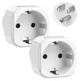 thumbnail image 1 of Adaptador de Enchufe Lencent Blanco 2X para Viaje de Europa a EE.UU. Canadá México Colombia, 1 of 8