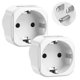 thumbnail image 1 of Adaptador de Enchufe Lencent Blanco 2X para Viaje de Europa a EE.UU. Canadá México Colombia, 1 of 8