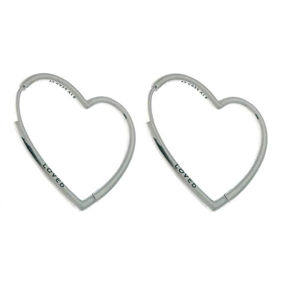 PANDORA Asymmetric Hearts of Love Small Hoops Earrings