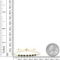 thumbnail image 2 of Gem Stone King 0.88 Ct Round Black Onyx Green Peridot 18K Yellow Gold Plated Silver Bracelet, 2 of 4