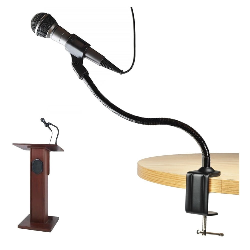 Podium Microphone Stand, Yeti Desk Mic Holder for Podcast, Meetings, Lectures,TV,Radio,Blue Yeti Snowball Microphones