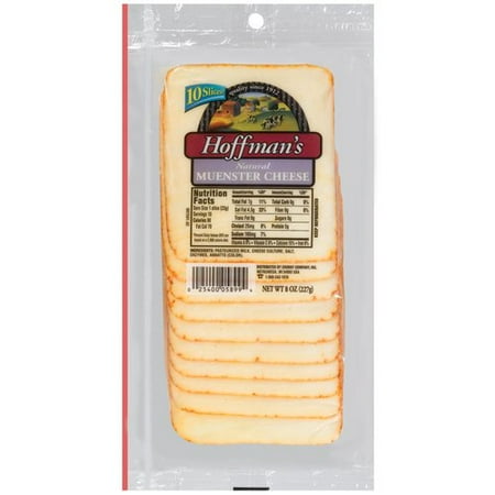 Hoffman's Natural Muenster Cheese Slices, 10 count