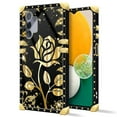 thumbnail image 2 of FKBRCL4U Compatible with Samsung Galaxy A13 Case, Shine Gold Rose Luxury Golden Decoration for Girl Women Soft TPU Shockproof Protective Hard PC Back, 2 of 7