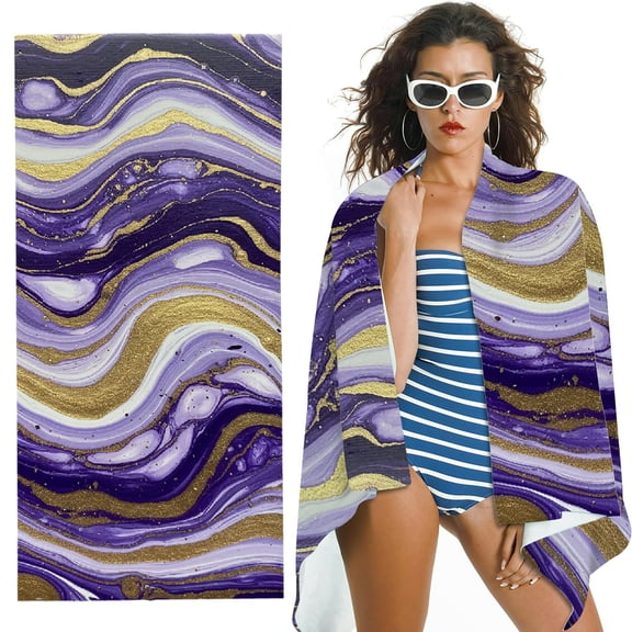 RKSupls Violet Marbling Texture Quick Dry Sand-Free Large Pool Beach Towel for Travel
- Ultra-Soft Microfiber , for Bathroom, beach, Soft Super Absorbent- 30x60 in