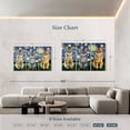 thumbnail image 4 of Elephant Stock Cats Starry Night Wall Art - Horizontal Multi Panel Canvas - Living Room Wall Decor - Animal Multi Panel - Yellow And Blue Decor - 65" x 42", 4 of 8