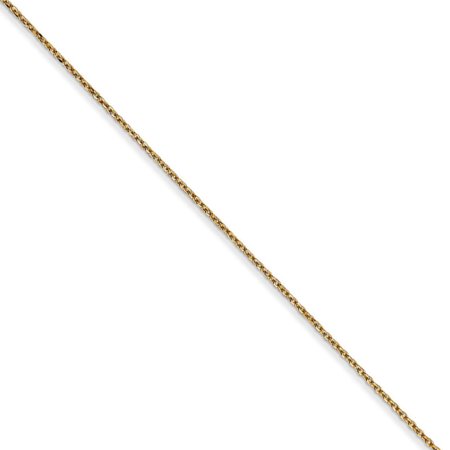 Yellow Gold Diamond Cable - 0.6mm, 14k Yellow Gold, Diamond Cut Cable Chain Necklace