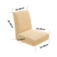 thumbnail image 4 of Fundas especiales para sillas de comedor elásticas de jacquard con respaldo largo - Spandex Plush Short Beige, 4 of 4