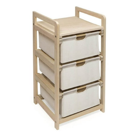 Cherry Three Drawer Hamper/Storage Unit