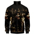 thumbnail image 3 of Chaqueta de hombre con estampado 3D de mural de lujo barroco retro, sudadera de exterior de aristocracia medieval, chaqueta de gran tamaño, abrigo, ropa de calle, 3 of 5