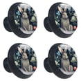 thumbnail image 2 of 4 Pcs Rabbit Knobs for Kitchen Cabinet Cupboard Dresser Bookcase Drawer Pulls Handles Round Home Decor, 2 of 8