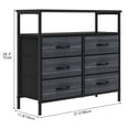 thumbnail image 3 of 6-Drawer Dresser for Bedroom with Shelves, 6 Foldable Drawers with Smooth Drawer Plastic Handles, Fabric Bins Cabinet, 3 of 5