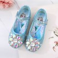 thumbnail image 2 of Disney flash diamante elsa princesa moda niños zapatos niñas primavera nuevo estilo coreano flor rhinestone lentejuelas casual shoes26-Insole17cm Gao Jinjia LED, 2 of 2