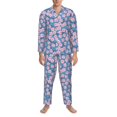 thumbnail image 3 of Sikiie Orchids Flowers Mens Pajama Set, Soft Warm Long Sleeve Sleepwear, Cozy Button-Down Pjs for Men-XX-Large, 3 of 7