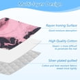 thumbnail image 4 of Ironing Mat Portable Ironing Blanket for Table Top Travel Ironing Pad for Washer Dryer 27.6" x 47.2" Marble Pattern Pink and Black, 4 of 6