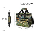 thumbnail image 3 of FORMRS Insulated Cooler Bag 24 Cans Capacity Soft Leakproof Lunch Box with Side Pockets, Orange Floral Garden, 3 of 7