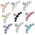thumbnail image 2 of Pendientes de acero inoxidable con forma de hueso de oreja y diamantes checos de Europa y Estados Unidos, adornos con perforaciones, hebilla de múltiples diamantes, 2 of 4