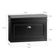 thumbnail image 4 of Small Shoe Storage Bench, Black Narrow Shoe Cabinet for Entryway, Shoe Rack with Cushion & 2-Tier Flip Drawer, for Closet, Hallway, Mudroom, 4 of 6